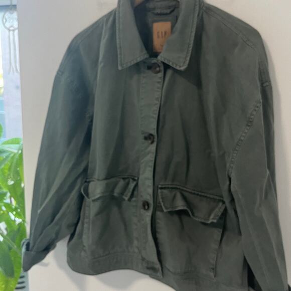 Gap Green Military Jacket Size XL - Picture 2 of 4